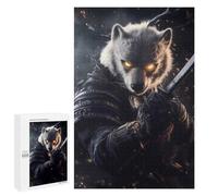 Puzzles for Teenagers 1000 PCS Polar Bear Warrior Samurai Animal Jigsaws for Adults Puzzle Pattern Assembly Challenging To Complete Family Fun & Game Night 1000 PCS