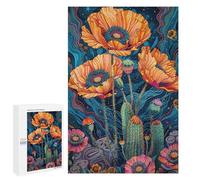 Puzzles for Teenagers 1000 PCS Psychedelic Desert Bloom Jigsaws for Adults Puzzle For Family Fun Help The Brain Exercise Great Gift for Gaming 1000 PCS