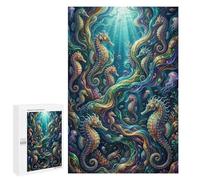 Puzzles for Teenagers 1000 PCS Seahorse Underwater Fantasy Jigsaws for Adults Puzzle Pattern Assembly Challenging To Complete Family Fun & Game Night 1000 PCS