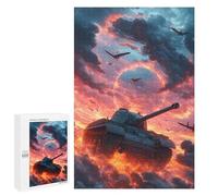 Puzzles for Teenagers 1000 PCS War Tank Battle Scene Puzzles for Teenagers Difficult Challenge Train Your Brain And Hands Brainteaser Family Games 1000 PCS