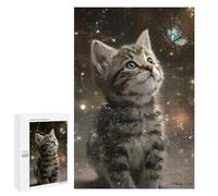 Puzzles for Teenagers 1000 PCS Whiskered Wonder Kitten's Gaze Puzzle For Teenagers Analysis And Logic Difficult And Challenge Great Gift for Gaming 1000 PCS