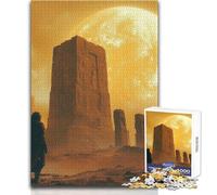 Puzzles for Teenagers 1000 Piece A Lone Astronaut Discovering An Ancient, Magical Stonehenge on A Mysterious, Pla Challenging Game Toys Family Activities Educational Toy Size 38x26cm