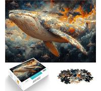 Puzzles for teenagers 1000 Piece Abstract painting Whale Hand speed competition 38x52cm Perfect decoration for ages 14+