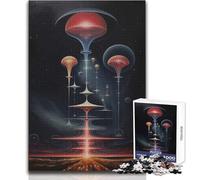 Puzzles for Teenagers 1000 Piece Alien Architecture No Challenging Game Toys Family Activities Educational Toy Size 50x75cm
