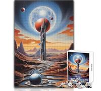 Puzzles for Teenagers 1000 Piece Alien Architecture No Challenging Game Toys Family Activities Educational Toy Size 38x52cm