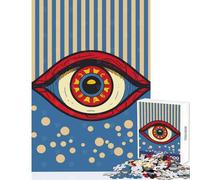 Puzzles for Teenagers 1000 Piece All Seeing Evil Eye Art Fun Interactive Family Experience Wonderful Holiday Giftsing Choice (50X75cm)