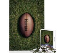Puzzles for Teenagers 1000 Piece American Football on Green Grass Fun Interactive Family Experience Wonderful Holiday Giftsing Choice (50X75cm)