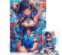 Puzzles for teenagers 1000 Piece Anime Girl in Blue Swimsuit Quizspiel eignet sich ideal als Geschenk für die ganze Familie52x38cm