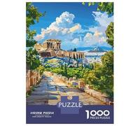 Puzzles for Teenagers 1000 Piece Athens, Greece Travel Puzzles for Adults Brain Teaser Game Improve Memory Fun Activities at Home 38x26cm/1000pcs