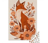 Puzzles for Teenagers 1000 Piece Autumn Fox Illustration-9 Jigsaws for Adults DIY Toys Staycation Kill Time Fun at Home Activities, 70x50cm/1000pcs