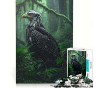 Puzzles for Teenagers 1000 Piece Bald Eagle in Forest, Brain Teaser Game, Challenging To Complete, Deal As Gifts for The Whole Family 38x52cm