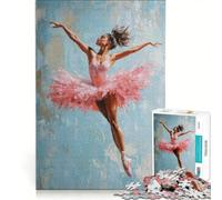 Puzzles for Teenagers 1000 Piece Ballet Dancer in Pink, Brain Teaser Game, Challenging To Complete, Deal As Gifts for The Whole Family 50x75cm