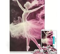 Puzzles for Teenagers 1000 Piece Ballet Dancer in Smoke, Brain Teaser Game, Challenging To Complete, Deal As Gifts for The Whole Family 38x26cm