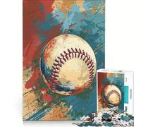 Puzzles for Teenagers 1000 Piece Baseball Splash Art, Brain Teaser Game, Challenging To Complete, Deal As Gifts for The Whole Family 38x52cm