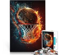 Puzzles for teenagers 1000 Piece Basketball colorful Denksportaufgabe für Lustige Aktivitäten für zu Hause, Geburtstagsgeschenk, Reisegeschenk,75x50cm