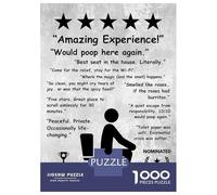 Puzzles for Teenagers 1000 Piece Bathroom - Toilet Review Puzzles for Adults Brain Teaser Game Improve Memory Fun Activities at Home 38x26cm/1000pcs