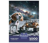 Puzzles for Teenagers 1000 Piece Beagle on The Moon Puzzles for Adults Anti-Stress Toys Difficult Challenge Challenging Game Gifts 52x38cm/1000pcs