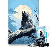 Puzzles for Teenagers 1000 Piece Bear Animal Japan Vibes Fine Cut Art Smart Mind Activity Cozy Time Play Christmas Calm Gift (50x75cm)