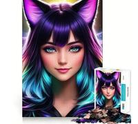 Puzzles for Teenagers 1000 Piece Beautiful Game Anime Girl Fine Cut Art Smart Mind Activity Cozy Time Play Christmas Calm Gift (38x52cm)