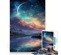 Puzzles for Teenagers 1000 Piece Beautiful Night Sky Fine Cut Art Smart Mind Activity Cozy Time Play Christmas Calm Gift (38x52cm)