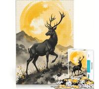 Puzzles for Teenagers 1000 Piece Beautiful Stag Japanese, Brain Teaser Game, Challenging To Complete, Deal As Gifts for The Whole Family 38x52cm