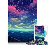 Puzzles for Teenagers 1000 Piece Beautiful Starry Sky Fine Cut Art Smart Mind Activity Cozy Time Play Christmas Calm Gift (50x75cm)