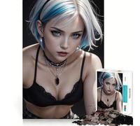 Puzzles for Teenagers 1000 Piece Beautiful Vampire Girl Fine Cut Art Smart Mind Activity Cozy Time Play Christmas Calm Gift (50x75cm)