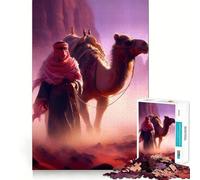 Puzzles for Teenagers 1000 Piece Bedouin in Wadi Rum Fine Cut Art Smart Mind Activity Cozy Time Play Christmas Calm Gift (38x52cm)
