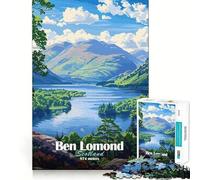 Puzzles for Teenagers 1000 Piece Ben Lomond Scotland Fine Cut Art Smart Mind Activity Cozy Time Play Christmas Calm Gift (38x26cm)