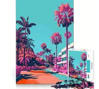 Puzzles for Teenagers 1000 Piece Beverly Hills California Fine Cut Art Smart Mind Activity Cozy Time Play Christmas Calm Gift (50x75cm)