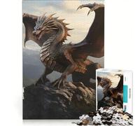 Puzzles for Teenagers 1000 Piece Big Bronze Dragon On Hill, Brain Teaser Game, Challenging To Complete, Deal As Gifts for The Whole Family 50x75cm