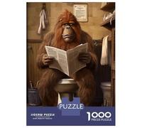 Puzzles for Teenagers 1000 Piece Bigfoot Toilet Newspaper Puzzles for Adults Brain Teaser Game Improve Memory Fun Activities at Home 70x50cm/1000pcs
