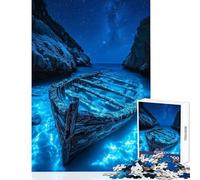 Puzzles for Teenagers 1000 Piece Bioluminescent Phantom Wreckage Educational Game Home Decoration Home Decoration Toys Train Your Brain And Hands (38X26CM)