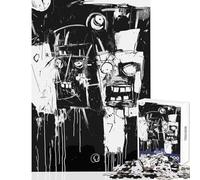 Puzzles for Teenagers 1000 Piece Black And White Abstract Figures Home Decoration Toys Gift Birthday Educational Game Enhance Love between Couples Size 38x52cm