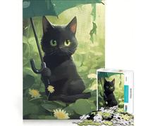 Puzzles for Teenagers 1000 Piece Black Cats Adventures, Brain Teaser Game, Challenging To Complete, Deal As Gifts for The Whole Family 50x75cm