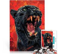 Puzzles for teenagers 1000 Piece Black Panther Roar Lernspiel-Herausforderungsspielzeug Wichtelgeschenke38x26cm