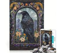Puzzles for Teenagers 1000 Piece Black Raven Full Body, Brain Teaser Game, Challenging To Complete, Deal As Gifts for The Whole Family 38x26cm