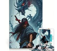 Puzzles for Teenagers 1000 Piece Blind Swordsman And Dragon, Brain Teaser Game, Challenging To Complete, Deal As Gifts for The Whole Family 38x52cm