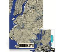 Puzzles for Teenagers 1000 Piece Brooklyn Clean Edge Game Problem Solve Fun Slow Play Fun Birthday Art Play (38x26cm)