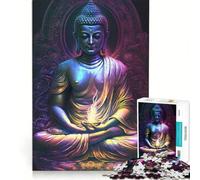 Puzzles for Teenagers 1000 Piece Buddha in Nature, Hands-on Game, Staycation Kill Time, with Matching Poster And Trivia Sheet 38x26cm