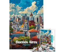 Puzzles for Teenagers 1000 Piece Buenos Aires Cityscape Toys Educational Games Educational Game Learning Educational Gifts for Women Men (size 38x26cm)