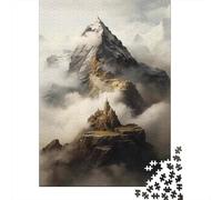 Puzzles for Teenagers 1000 Piece Castle in The Clouds Fantasy Art Print Jigsaw for Adults Brain Teaser Game Analysis And Logic Challenging Game Gifts 52x38cm/1000pcs