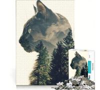 Puzzles for Teenagers 1000 Piece Cat Nature, Hands-on Game, Staycation Kill Time, with Matching Poster And Trivia Sheet 50x75cm