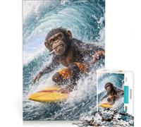 Puzzles for Teenagers 1000 Piece Caught in The Perfect Wave, Hands-on Game, Staycation Kill Time, with Matching Poster And Trivia Sheet 38x52cm