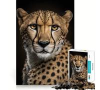 Puzzles for Teenagers 1000 Piece Cheetah AI Generative Clean Edge Game Problem Solve Fun Slow Play Fun Birthday Art Play (50x75cm)