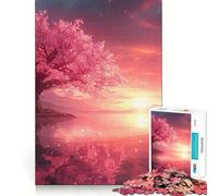 Puzzles for Teenagers 1000 Piece Cherry Blossom Japan Clean Edge Game Problem Solve Fun Slow Play Fun Birthday Art Play (50x75cm)
