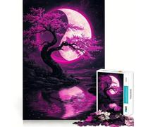Puzzles for Teenagers 1000 Piece Cherry Tree Yin And Yang Clean Edge Game Problem Solve Fun Slow Play Fun Birthday Art Play (50x75cm)
