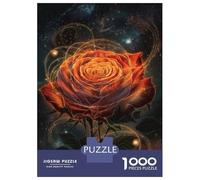 Puzzles for Teenagers 1000 Piece Cosmic Rose Fantasy Art Print Jigsaw Puzzle Brain Teaser Game Presents for Women Christmas Birthday Gifts 52x38cm/1000pcs