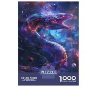 Puzzles for Teenagers 1000 Piece Cosmic Serpent in Nebula Jigsaw Puzzle Brain Teaser Game Presents for Women Christmas Birthday Gifts 38x26cm/1000pcs