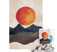 Puzzles for Teenagers 1000 Piece Crimson Orbit Puzzle for Adults Brain Teaser Game Wall Decoration Christmas Birthday Gifts (Size 38x52cm)